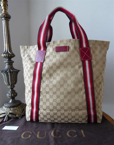 gucci reversible tote sale|Gucci canvas tote beige ebony.